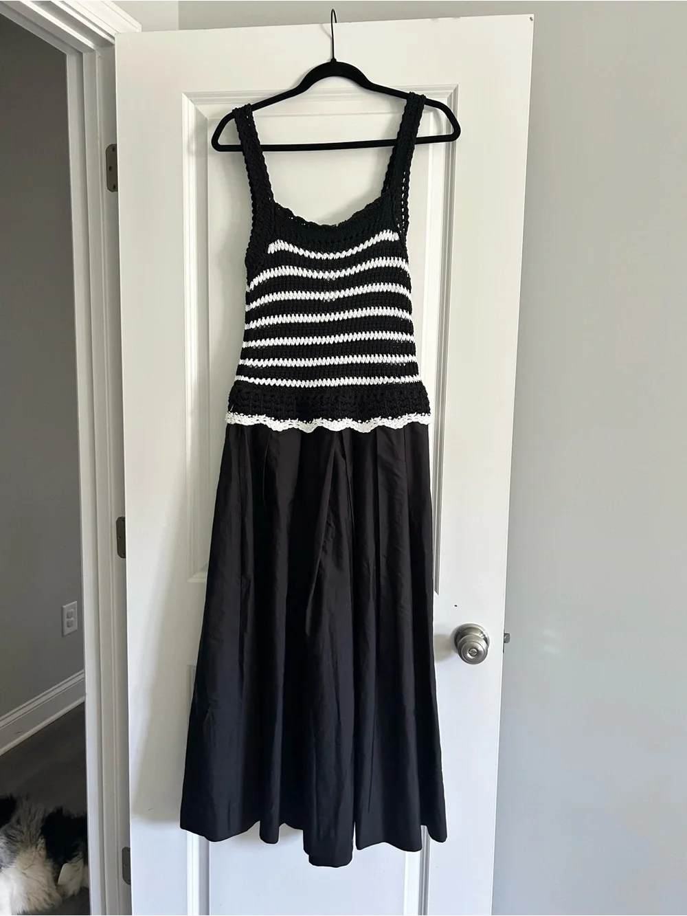 NWT Madewell Poplin Crocheted Knit Dress